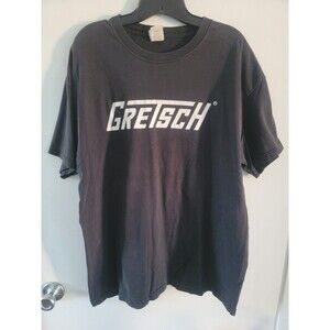 Vintage Gretsch Guitars Heather Gray Logo Graphic T-shirt
